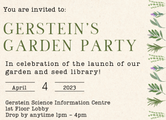 Gerstein's Garden Party April 7th