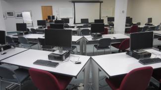 Image of Gerstein Instruction Lab computer workstations