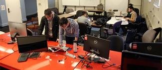 students working in the MADLab